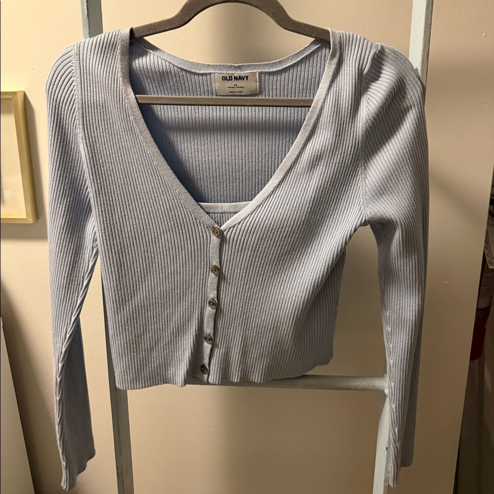 Old Navy Blue Sweater Set with Tank Top